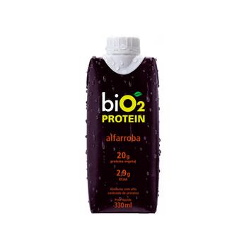 ProteÃ­na de Arroz e Ervilha Protein Shake Alfarroba - Bio2 - 330ml