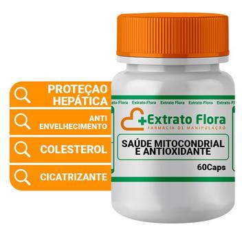 SaÃºde Mitocondrial e Antioxidante 60 CÃ¡ps  (Resveratrol + Coenzima Q10+ Quercetina) - Extrato flora