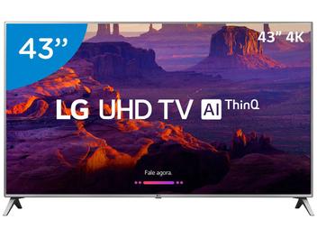 Smart TV 4K LED 43â€ LG 43UK6520 Wi-Fi HDR - InteligÃªncia Artificial Conversor Digital 4 HDMI