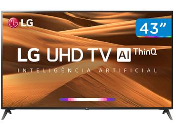 Smart TV 4K LED 43” LG 43UM7300PSA Wi-Fi HDR - Inteligência Artificial Conversor Digital