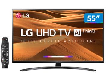 Smart TV 4K LED 55” LG 55UM7650PSB Wi-Fi HDR - Inteligência Artificial Controle Smart Magic