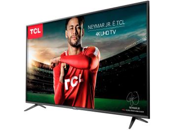 Smart TV 4k LED 55” TCL P65US Wi-Fi HDR - Conversor Digital 3 HDMI 2 USB