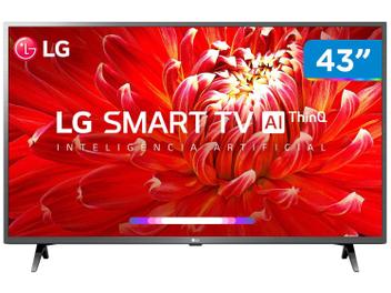 Smart TV LED 43” LG 43LM6300PSB Full HD Wi-Fi - Inteligência Artificial 3 HDMI 2 USB