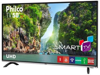 Smart TV LED 50” Philco 4K/Ultra HD PTV50F60SN - Conversor Digital Wi-Fi 3 HDMI 1 USB