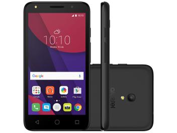 Smartphone Alcatel PIXI4 5 8GB Preto Dual Chip 3G - Câm. 8MP + Selfie 8MP Tela 5 Proc. Quad Core
