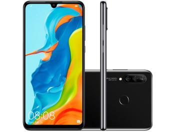 Smartphone Huawei P30 Lite 128GB Preto 4G - 4GB RAM Tela 6,15â€ CÃ¢m. Tripla + CÃ¢m. Selfie 32MP