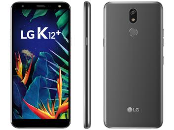 Smartphone LG K12+ 32GB Platinum 4G 3GB RAM - 5,7” Câm. 16MP Selfie 8MP Inteligência Artificial