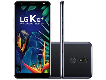 Smartphone LG K12+ 32GB Preto 4G Octa Core - 3GB RAM Tela 5,7â Câm. 16MP + Câm. Selfie 8MP