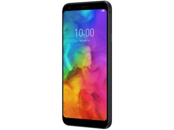 Smartphone LG Q7+ 64GB Preto 4G Octa Core 4GB RAM - Tela 5,5” Câm. 16MP + Selfie 5MP Dual Chip