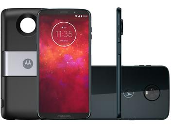 Smartphone Motorola Moto Z3 Play PowerPack  DTV - 64GB Índigo Dual Chip 4G Câm 12MP e 5MP + Selfie