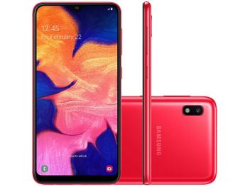 Smartphone Samsung Galaxy A10 32GB Vermelho 4G - 2GB RAM 6,2” Câm. 13MP + Câm. Selfie 5MP