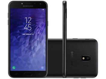 Smartphone Samsung Galaxy J4 16GB Preto - Dual Chip 4G Câm. 13MP + Selfie 5MP Flash