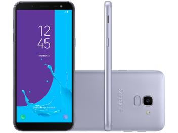 Smartphone Samsung Galaxy J6 32GB Prata - Dual Chip 4G Câm. 13MP + Selfie 8MP Flash