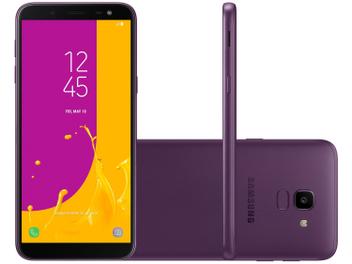 Smartphone Samsung Galaxy J6 32GB Violeta - Dual Chip 4G Câm. 13MP + Selfie 8MP Flash