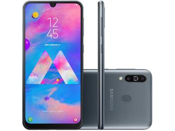 Smartphone Samsung Galaxy M30 64GB Preto 4G - 4GB RAM Tela 6,4” Câm. Tripla + Câm. Selfie 16MP