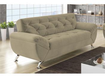 Sofá 3 Lugares Suede Larissa Style - Linoforte