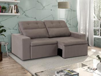 Sofá Retrátil e Reclinável 3 Lugares - Agatha Gralha Azul