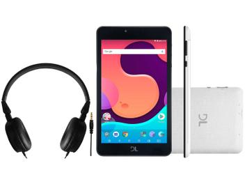 Tablet DL Creative Tab com Headphone 8GB 7â€ Wi-Fi - Proc. Quad Core Android 7.1 CÃ¢mera Integrada