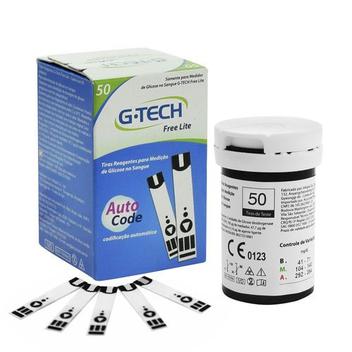 Tiras Reagentes G-Tech Free Lite  Glicemia 50 Unidades