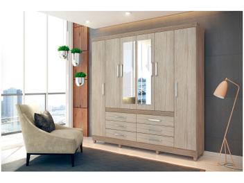 Guarda-roupa Casal 6 Portas 6 Gavetas Demóbile - Paris II