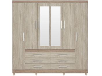 Guarda-roupa Casal 6 Portas 6 Gavetas Demóbile - Paris II