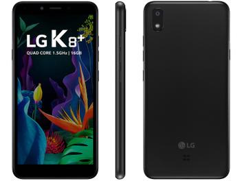 Smartphone LG K8 Plus 16GB Preto 4G Quad-Core - 1GB RAM 5,45” Câm. 8MP + Câm. Selfie 5MP