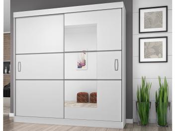 Guarda-roupa Casal 2 Portas de Correr 4 Gavetas - Araplac Atraente 2040-90 com Espelho