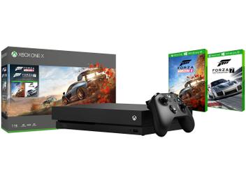 Xbox One X 1TB 1 Controle Microsoft com 2 Jogos - com 1 Mês de Game Pass