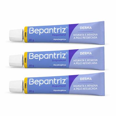 3 Bepantriz Derma Creme Protege e Hidrata a pele Ressecada