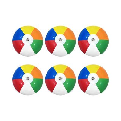 6pcs bola de praia inflável colorida conjunto de bola de jogo de festa de piscina de férias de verão