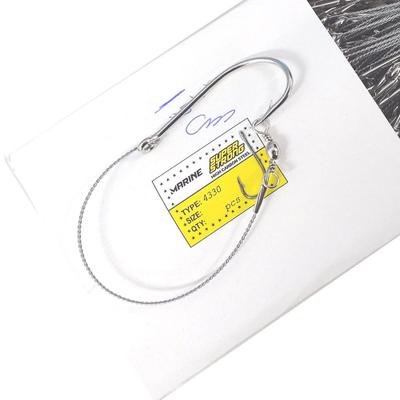 Anzol Encastoado Cabo Flexível Pesca 4330 Tamanho 4/0 - 10un