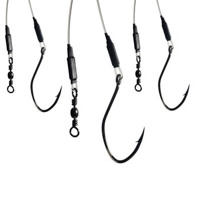 Anzol Encastoado Nylon 80cm 268lbs Com Anzol Crown Super Cat Fish 12/0 3un