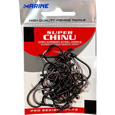 Anzol Marine Sports Super Chinu 02 Black Nickel 50 Pçs