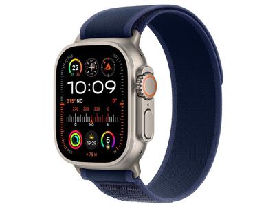 Apple Watch Ultra 2 GPS + Cellular  Caixa natural de titânio de 49 mm  Pulseira loop Trail azul  P/M