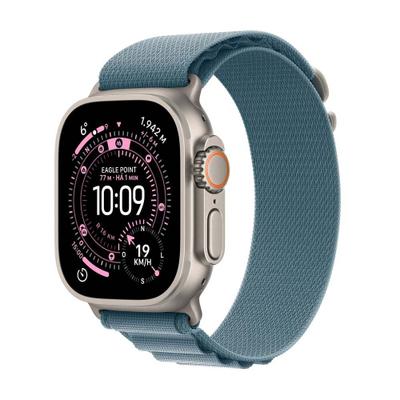 Apple Watch Ultra 3 GPS + Cellular - Caixa natural de titânio  49 mm - Pulseira loop Alpina azul-clara  M