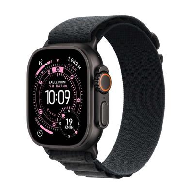 Apple Watch Ultra 3 GPS + Cellular - Caixa preta de titânio  49 mm - Pulseira loop Alpina preta  P