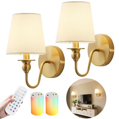 Arandelas Nuanshued LED sem fio 15 cores com controle remoto