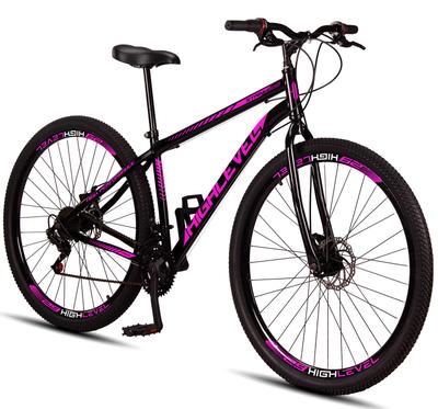 Bicicleta Aro 29 Highlevel Aço Carbono Freios A Disco 21 Marchas