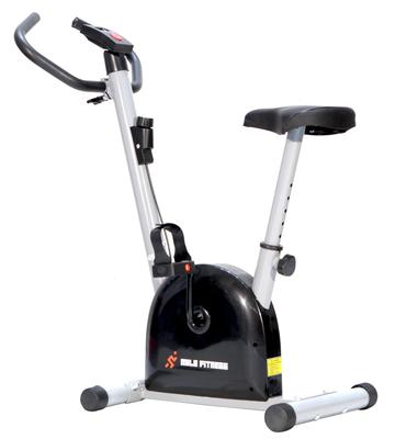 Bicicleta Ergométrica Mile Fitness Residencial 21 velocidades Compacta Preta e Cinza Monitor com Funções