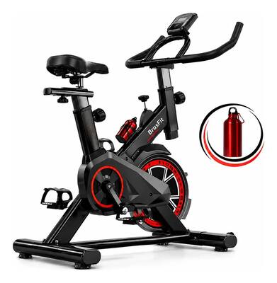 Bicicleta Spinning Ergométrica Mecânica Roda de Inércia Suporta até 120kg Brusfit