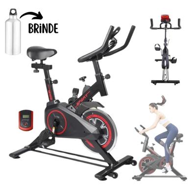 Bike Bicicleta Ergométrica Spinning Profissional 150KG Academia com Painel Digital com Brinde