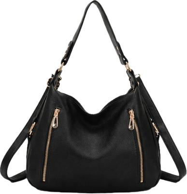 Bolsa Feminina Grande Couro Pu com Zíper Duplo e Divisórias  Elegante e Espaçosa