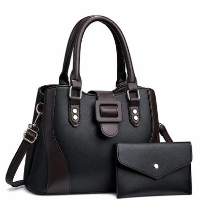 Bolsa Feminina Kit 2 Peças Ombro Carteira Transversal Sintético Croco Casual Elegante Trabalho Faculdade Viagem Passeio Lazer Dia a Dia