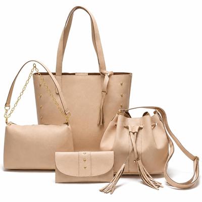Bolsa Feminina Kit Completo Luxo 4 Peças Grande Transversal Carteira Moderna Premium