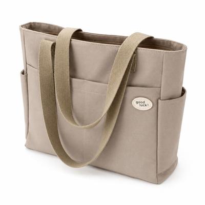 Bolsa Feminina Tote Lona Grande Canvas Faculdade Reforçada Cor:CINZA-CLARO