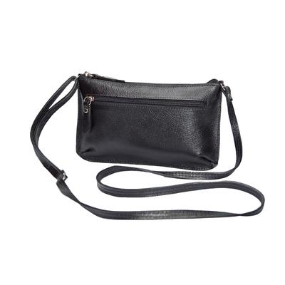 Bolsa Feminina Transversal Pequena Compacta em Couro Legítimo Madamix MOD.B364