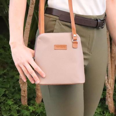Bolsa Feminina Transversal Pequena Couro Legítimo