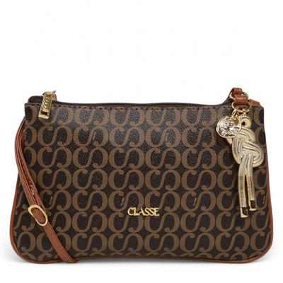 Bolsa Transversal Feminina Couro Legítimo Pequena Classe Couro