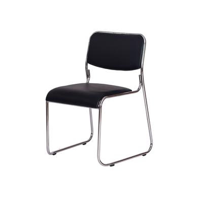Cadeira De Escritório Dakar Secretária Home Office Preta Base Fixa Cromada Suporta 120kg Confortável
