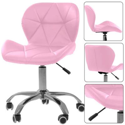 Cadeira De Escrotório Giratória Eiffel Office Slim Rosa Elegância e Conforto em Cada Momento de Trabalho Pureza e Estilo para Seu Trabalho Eficiente
